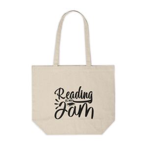 Reading Is My Jam Custom Canvas Tote Bag